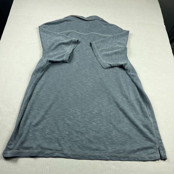 Tommy Bahama Men’s Polo Shirt Blue Slub Knit Soft Washed Resort Casual Beach XL - Picture 9 of 10